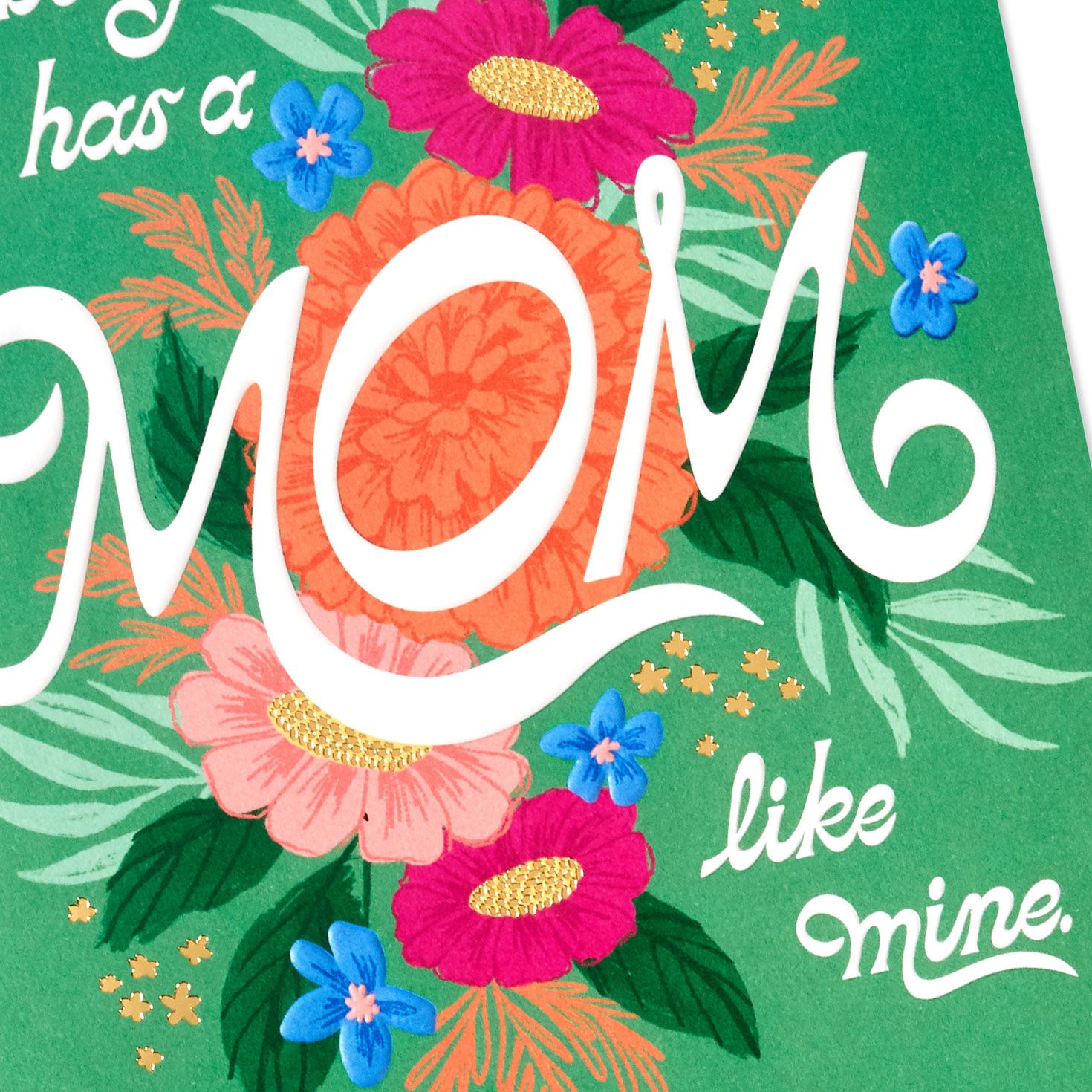 Fancy Lettering on Green Musical Mother&rsquo;s Day Card  image number 4