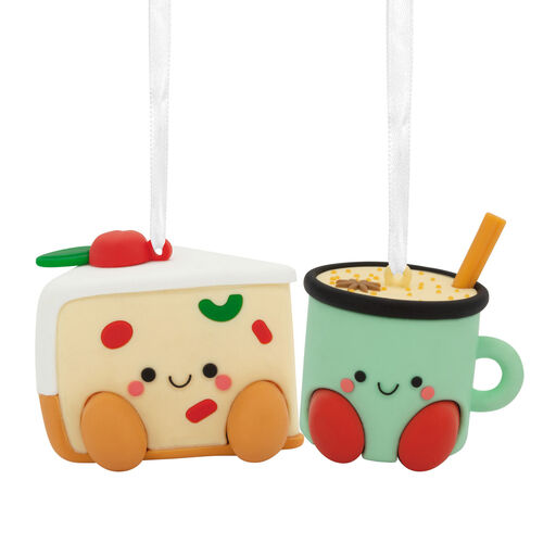Better Together Fruitcake and Eggnog Magnetic Hallmark Ornaments, Set of 2, 