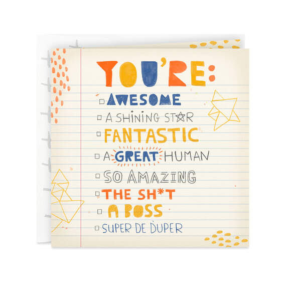 You're Simply the Best! Card