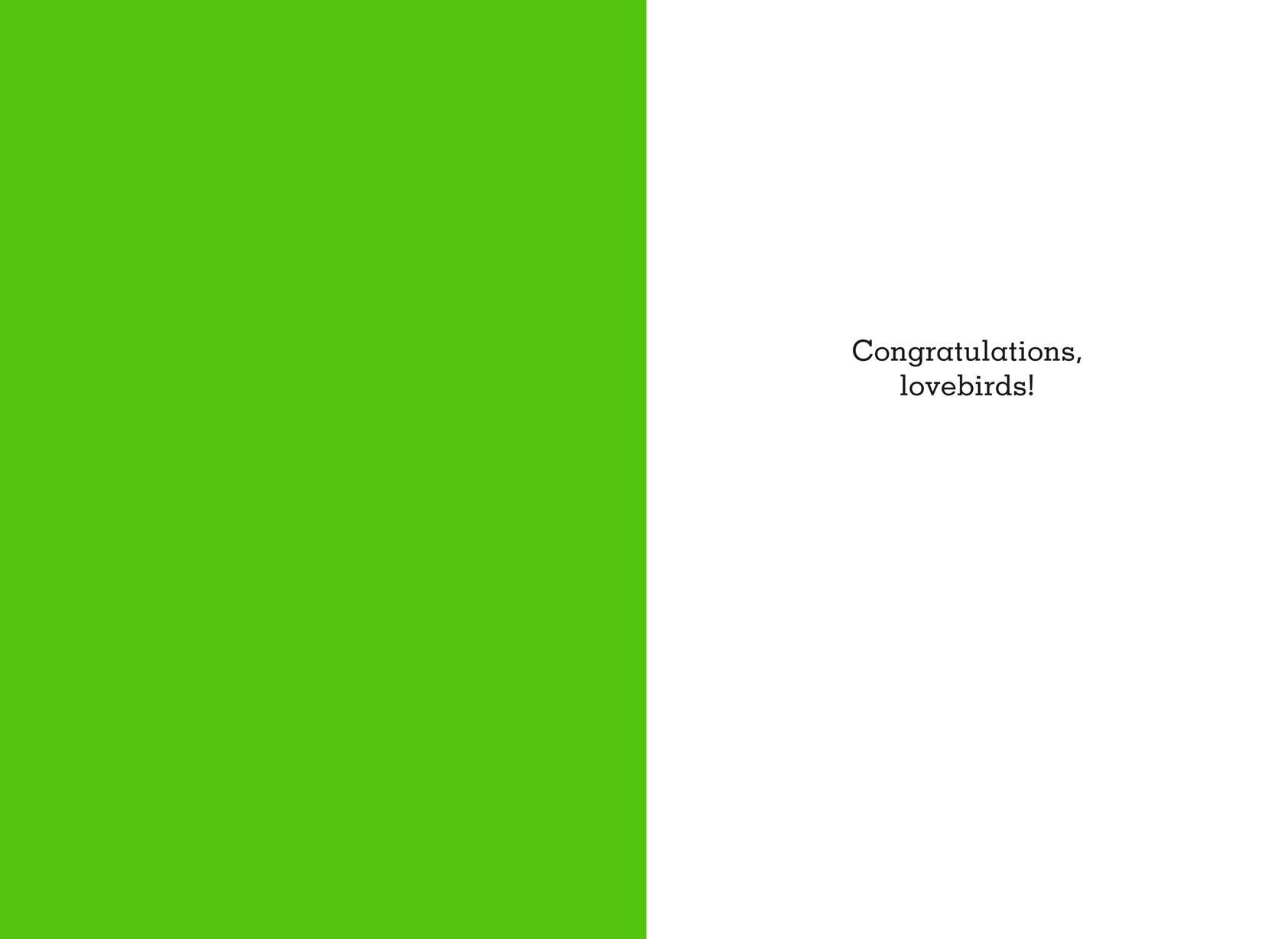 Congratulations, Lovebirds Wedding Card