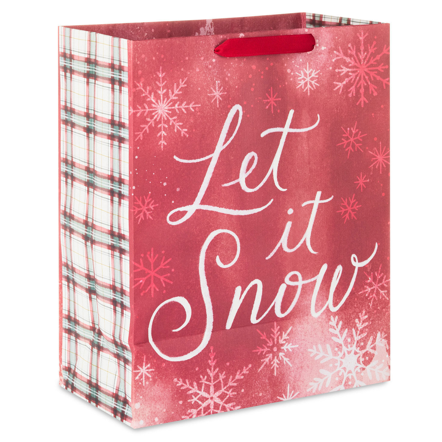 13" Let It Snow Weathered Red Large Holiday Gift Bag for only USD 4.49 | Hallmark