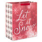 Let It Snow Weathered Red Large Holiday Gift Bag Back image number 6