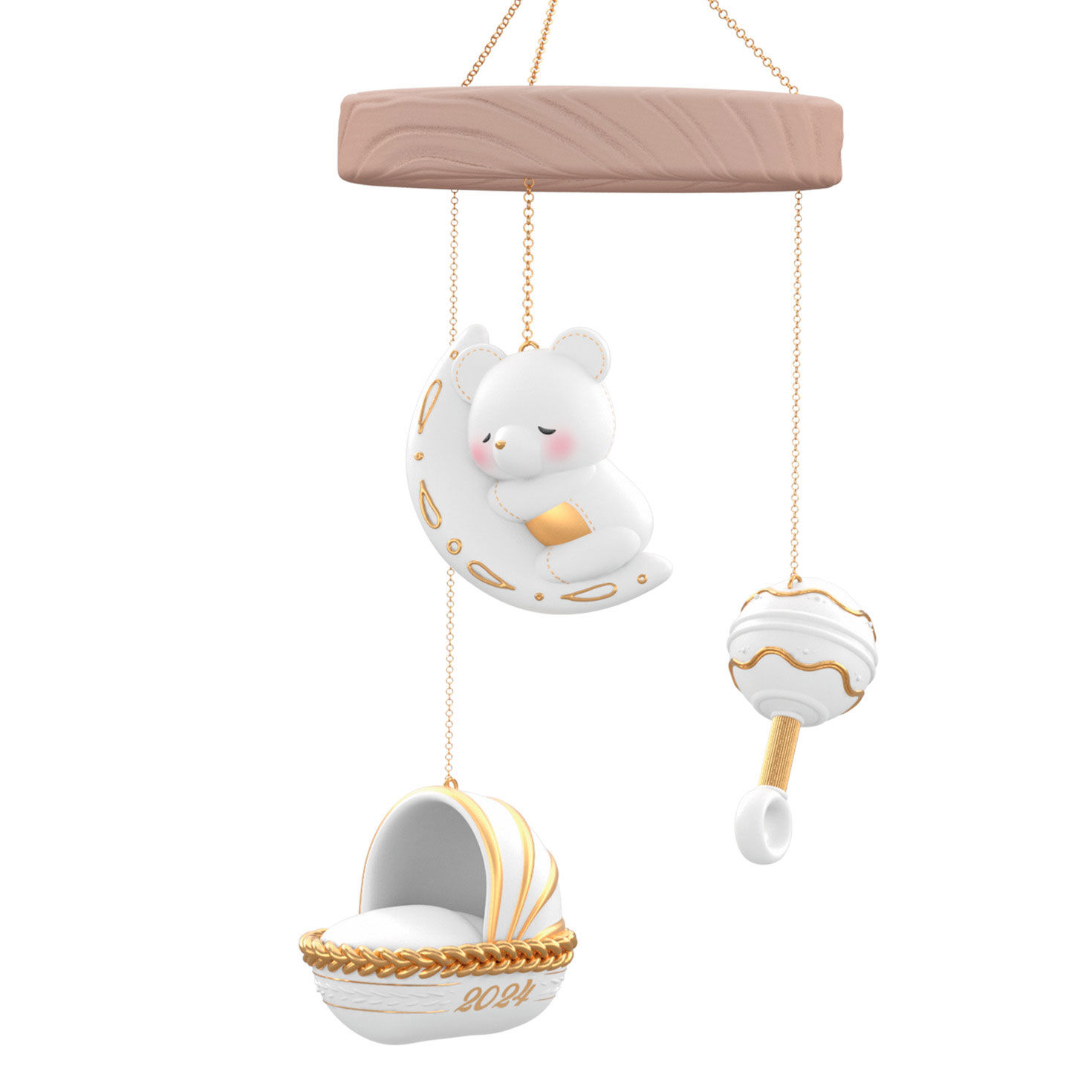 Grandbaby's First Christmas 2024 Porcelain Ornament Keepsake