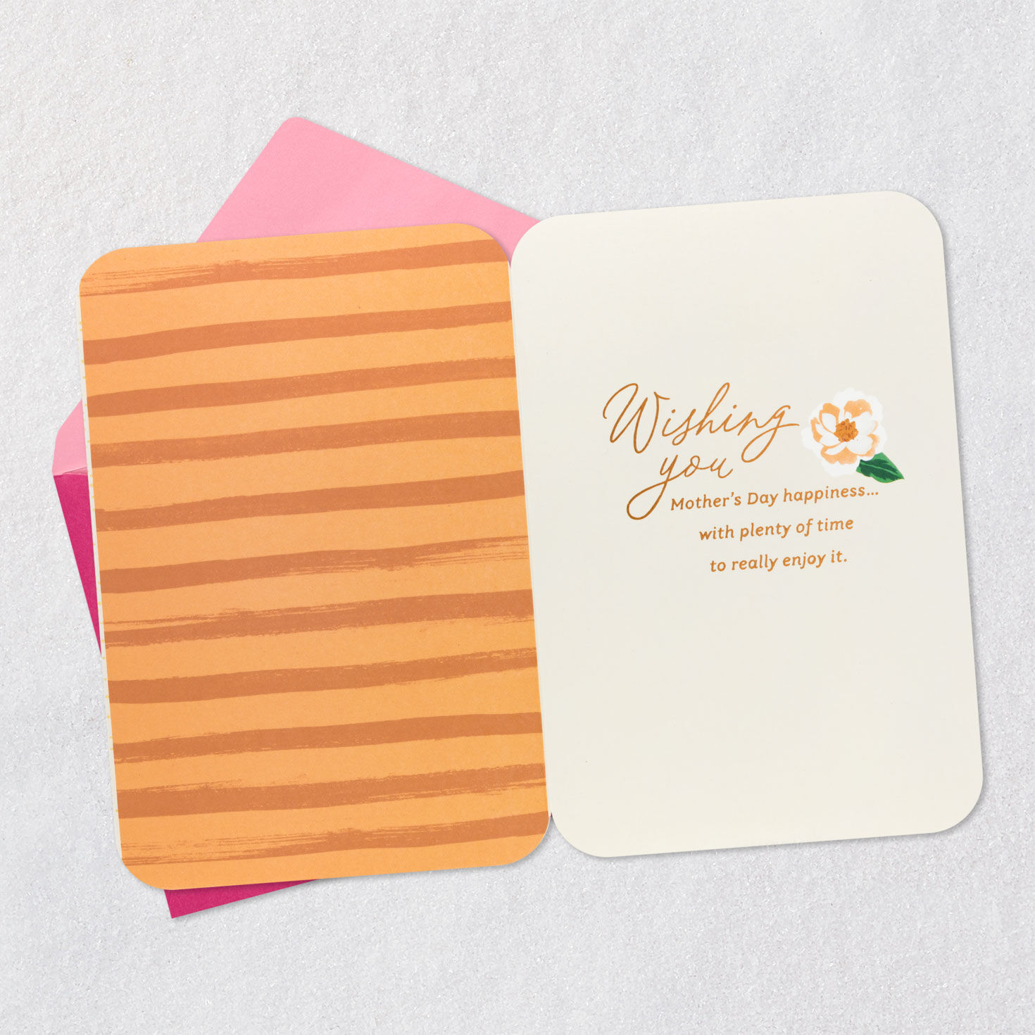 Book, Flower and Candle Mother's Day Card Open card with envelope image number 3