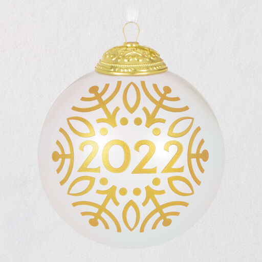 Christmas Commemorative 2022 Glass Ball Ornament, 