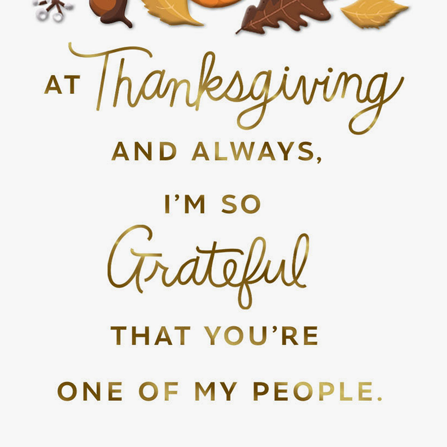 Grateful You're One of My People Thanksgiving Card for only USD 2.99 | Hallmark
