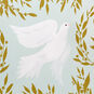 Dove on Light Green With Gold Vines XL Gift Bag Handle Detail image number 4