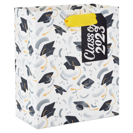 6.5" Grad Caps Small Graduation Gift Bag, 