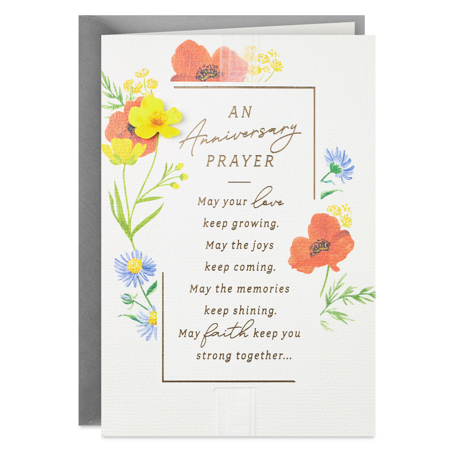 An Anniversary Prayer of Blessing Religious Anniversary Card for Couple