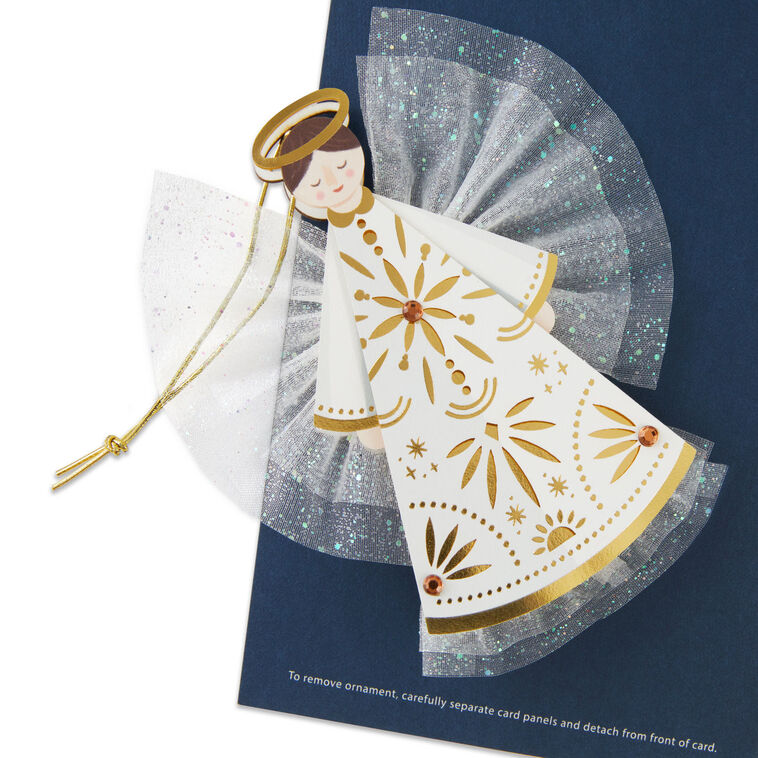Joy to the World Christmas Card With Angel Ornament, , large image number 5
