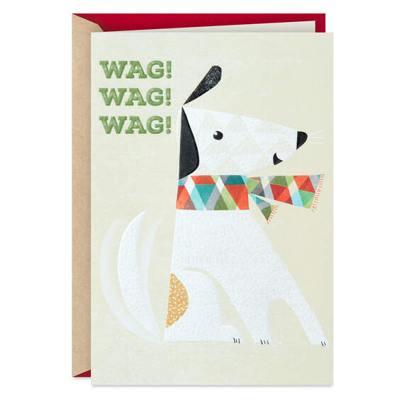 Wag Wag Wag Christmas Card From the Dog, , large image number 1