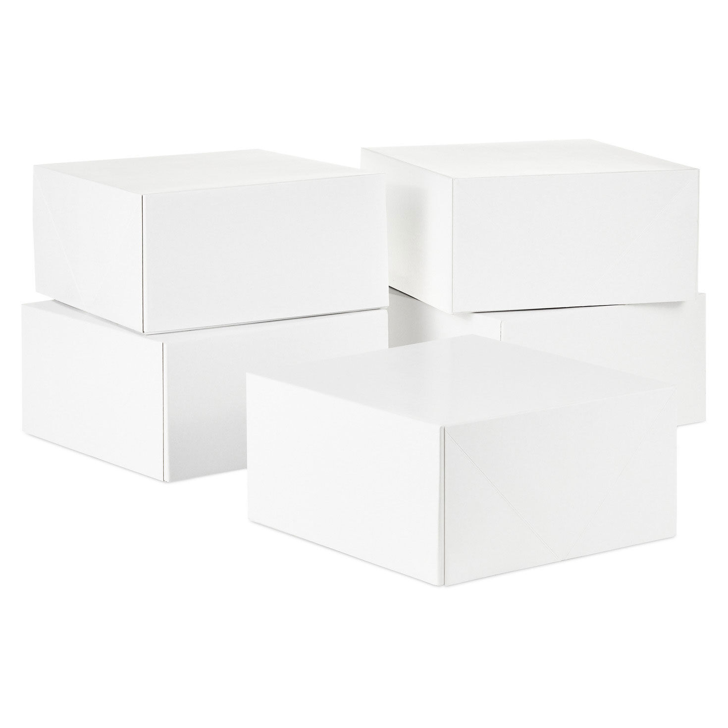 White 5-Pack Square Gift Boxes, 8&rdquo;, , large image number 5