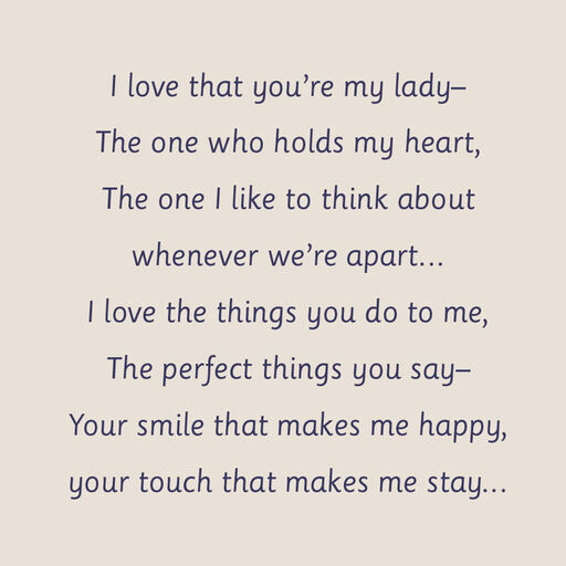 You're My Lady and I'm Your Man Birthday Card for Her, 