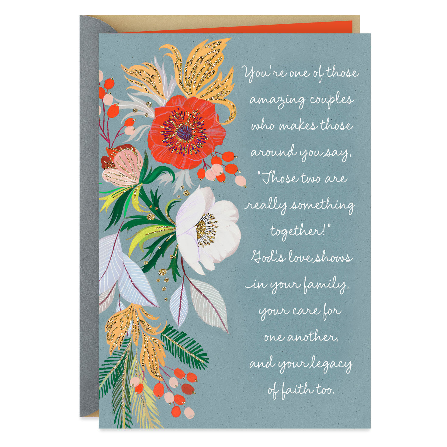 Beautiful Blooms Clergy Appreciation Card for Couple