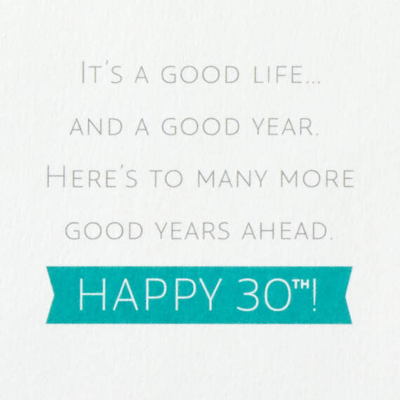 Many More Good Years Ahead 3D Pop-Up 30th Birthday Card, , large image number 3