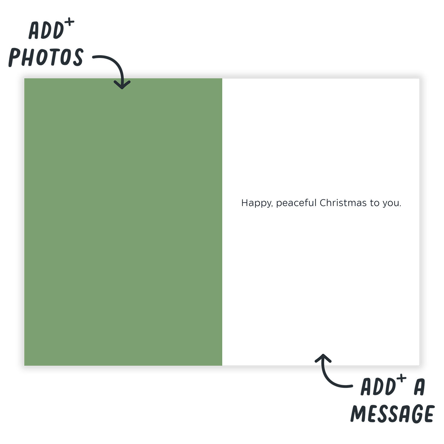 Elegant Peace Sign Christmas eCard, , large image number 3