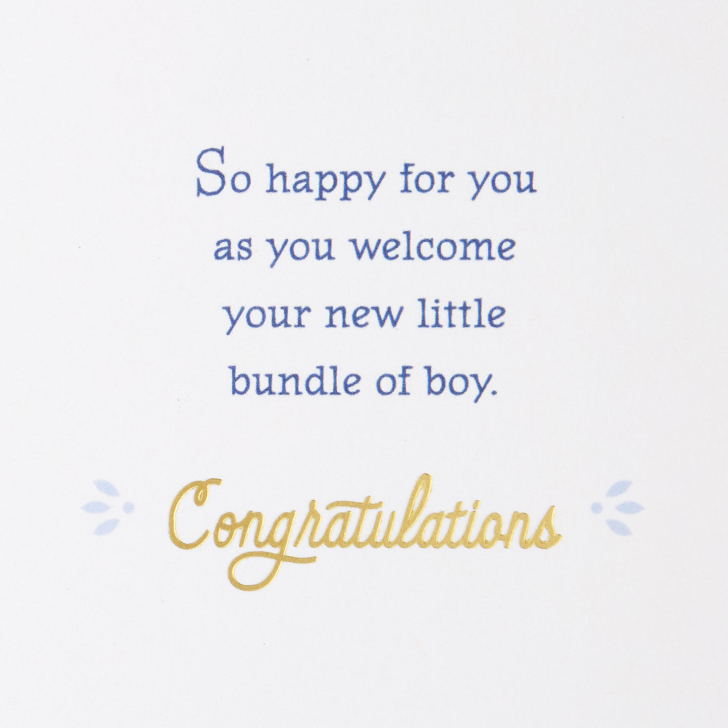 Blue and White Stripes New Baby Boy Congrats Card sentiment image number 2