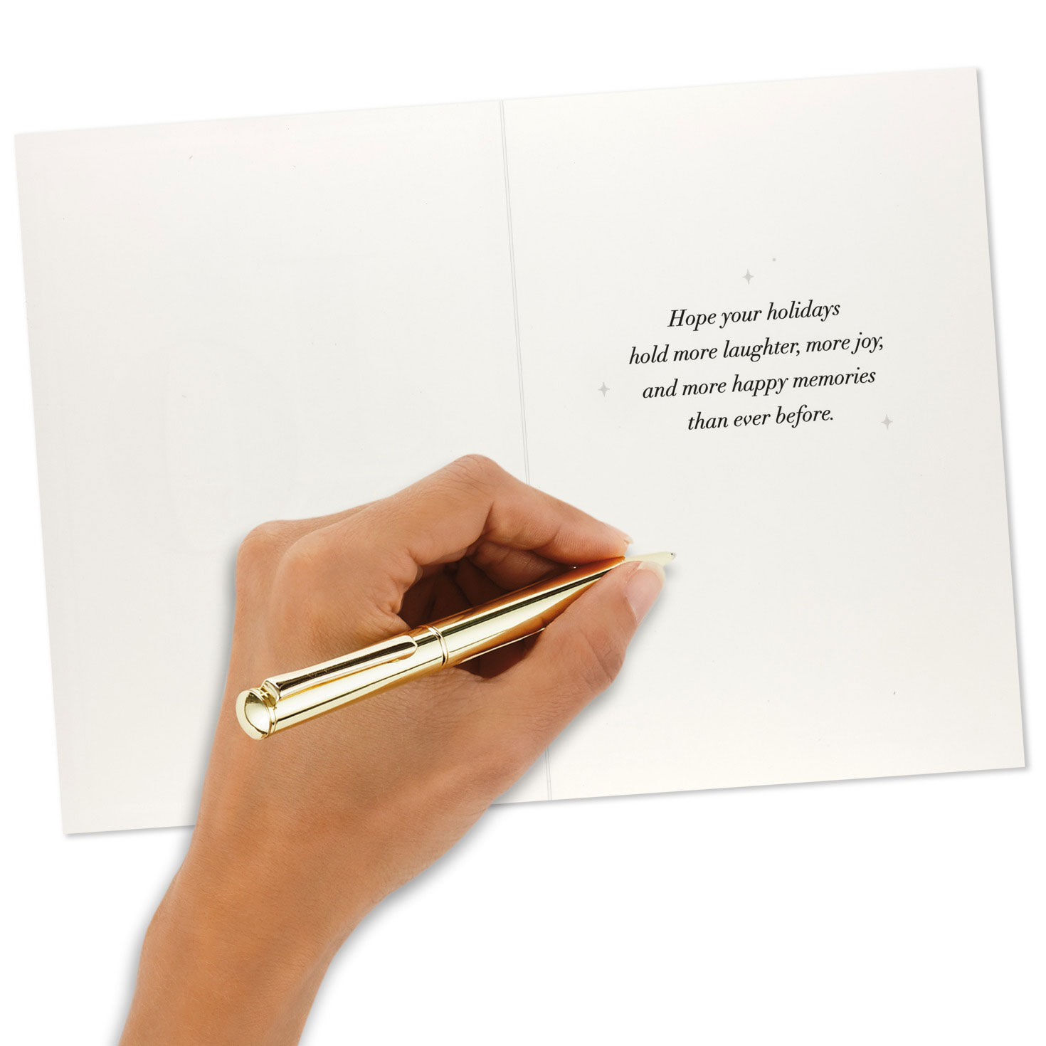 Festive Plaid Lettering Boxed Christmas Cards Signing card image number 6