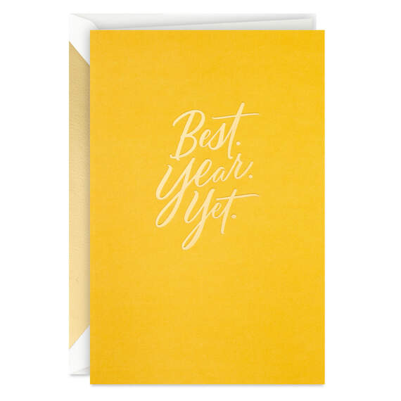 Best Year Yet Gold Birthday Card, , large image number 1