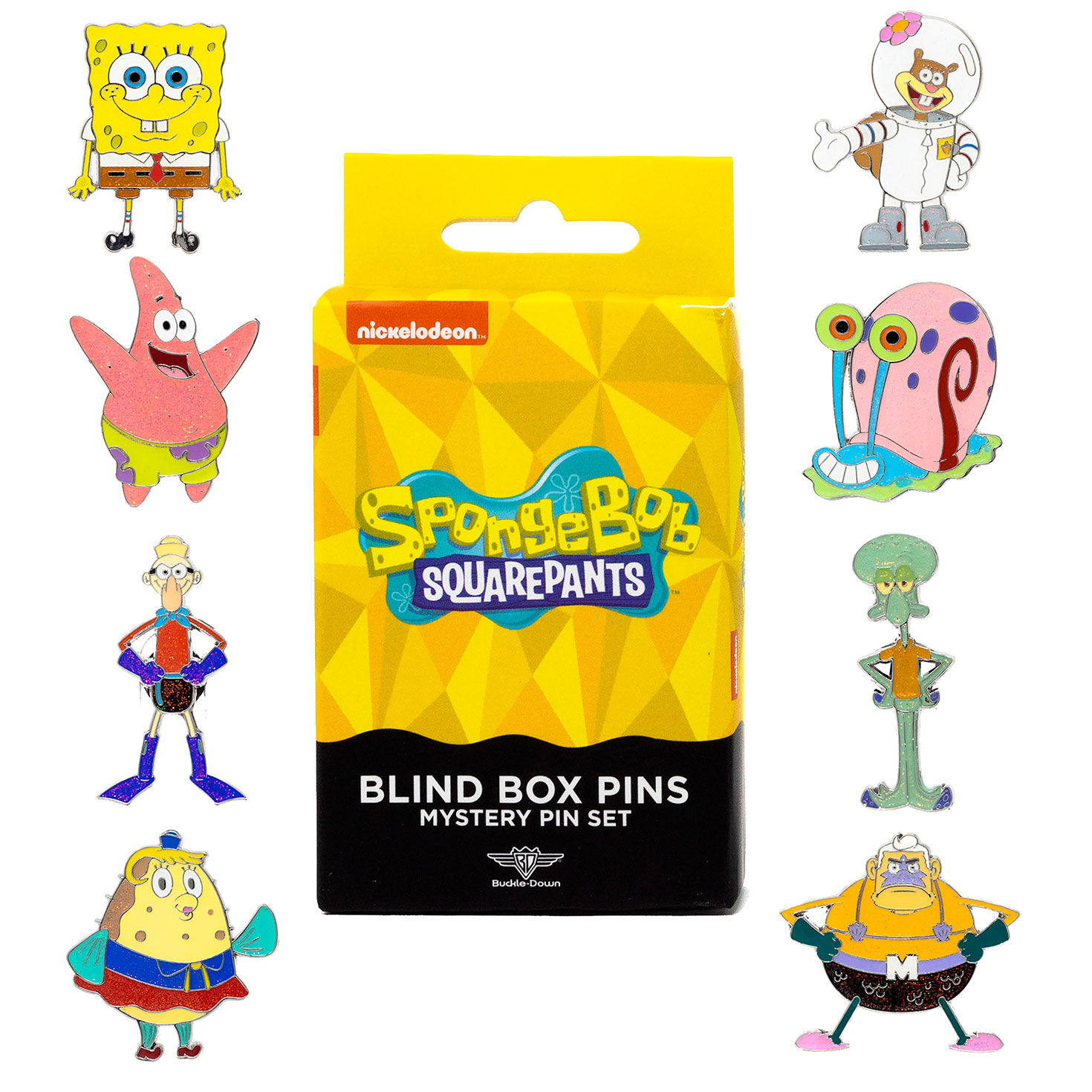 SpongeBob SquarePants Character Mystery Pin Set  image number 1