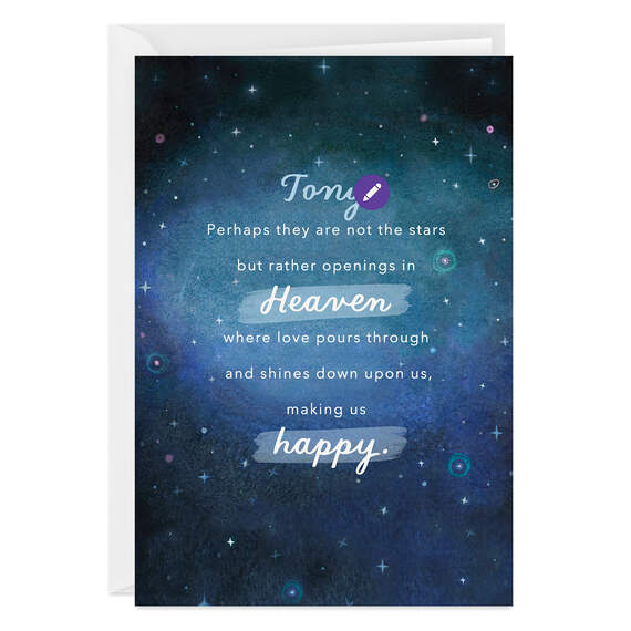 Personalized Stars In Heaven Sympathy Card, , large image number 6