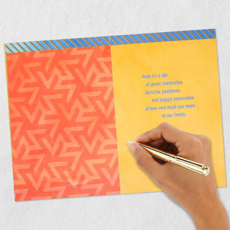 Purple and Red Birthday Cake Card for Brother-in-law Signing card image number 6