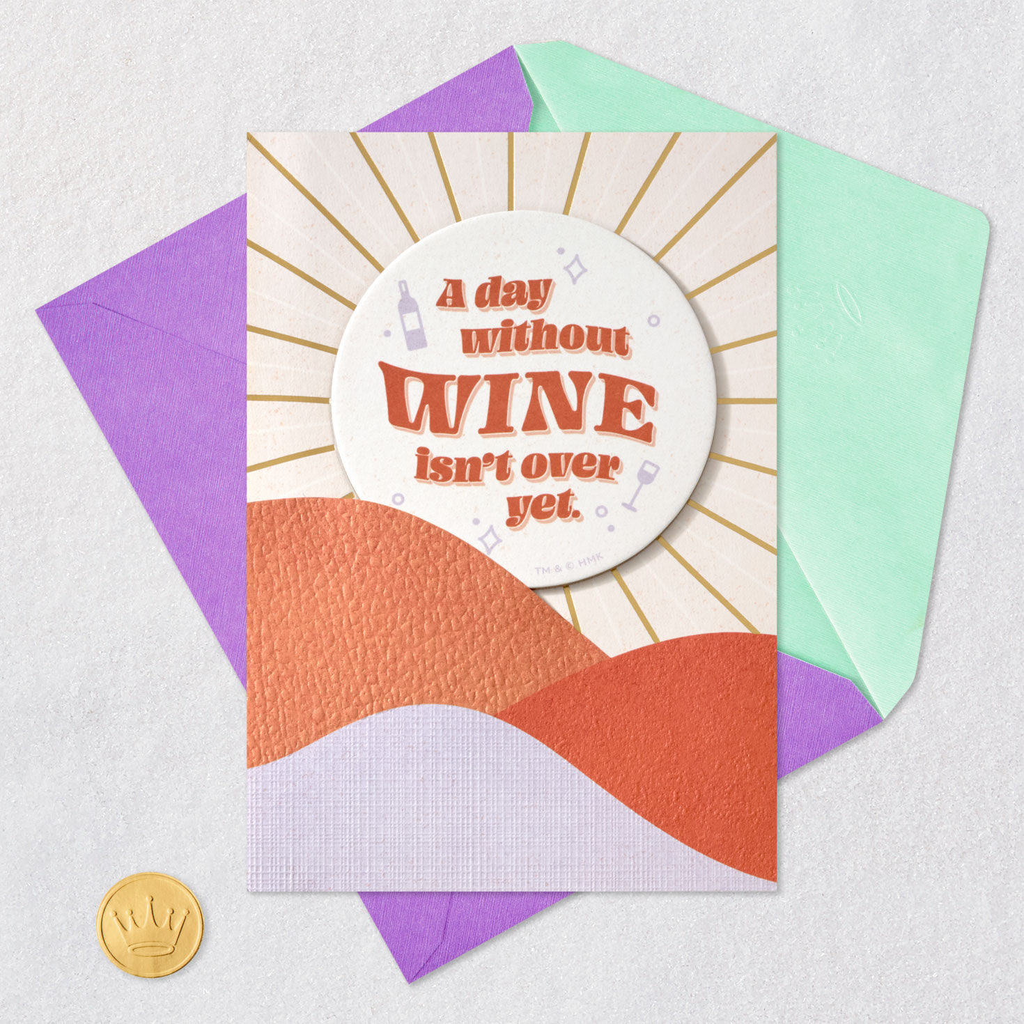 A Day Without Wine Funny Birthday Card With Coaster for only USD 6.99 | Hallmark