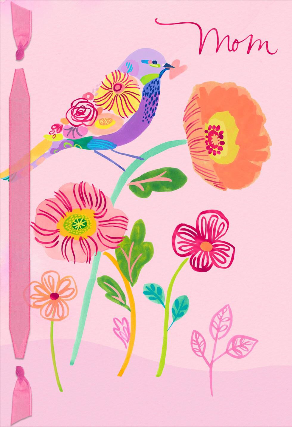 UNICEF Floral Bird Valentine's Day Card for Mom