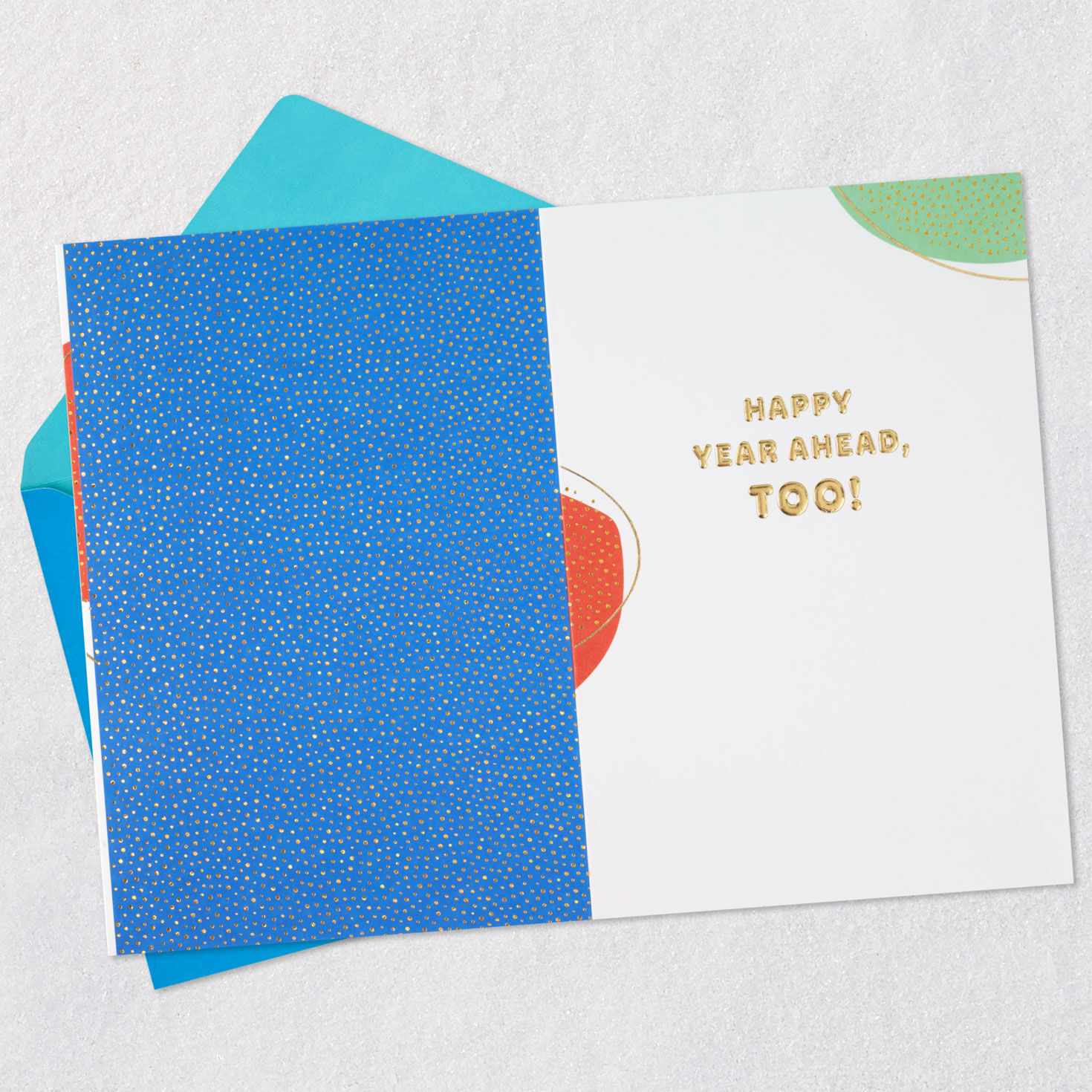 Colorful Striped Cake and Dots Birthday Card Open card with envelope image number 3