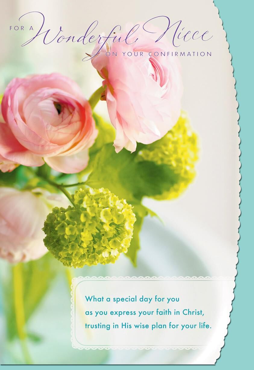 A Wonderful Niece Confirmation Card