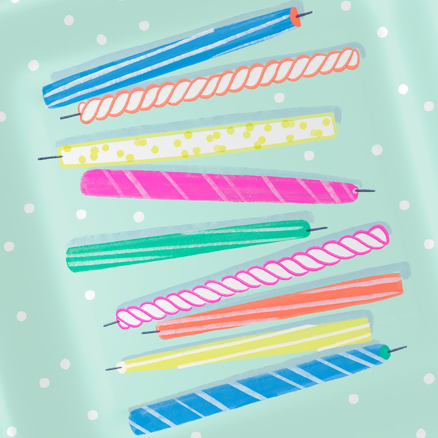 Festive Candles Dessert Plates, Pack of 8, , large image number 4