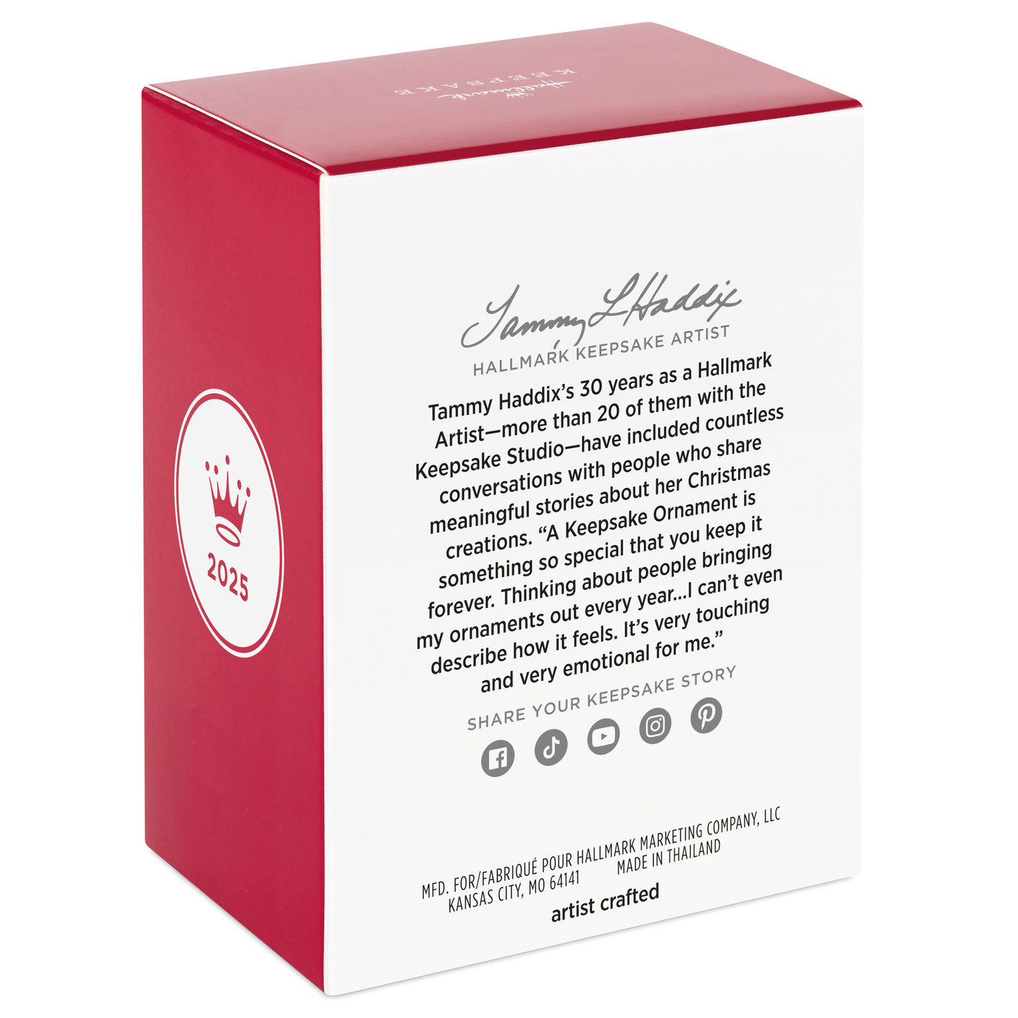 Gingerbread Boy in Son Mug 2025 Keepsake Ornament package back image number 8