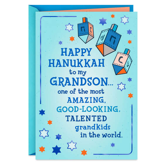 Amazing and Talented Funny Hanukkah Card for Grandson, , large image number 1