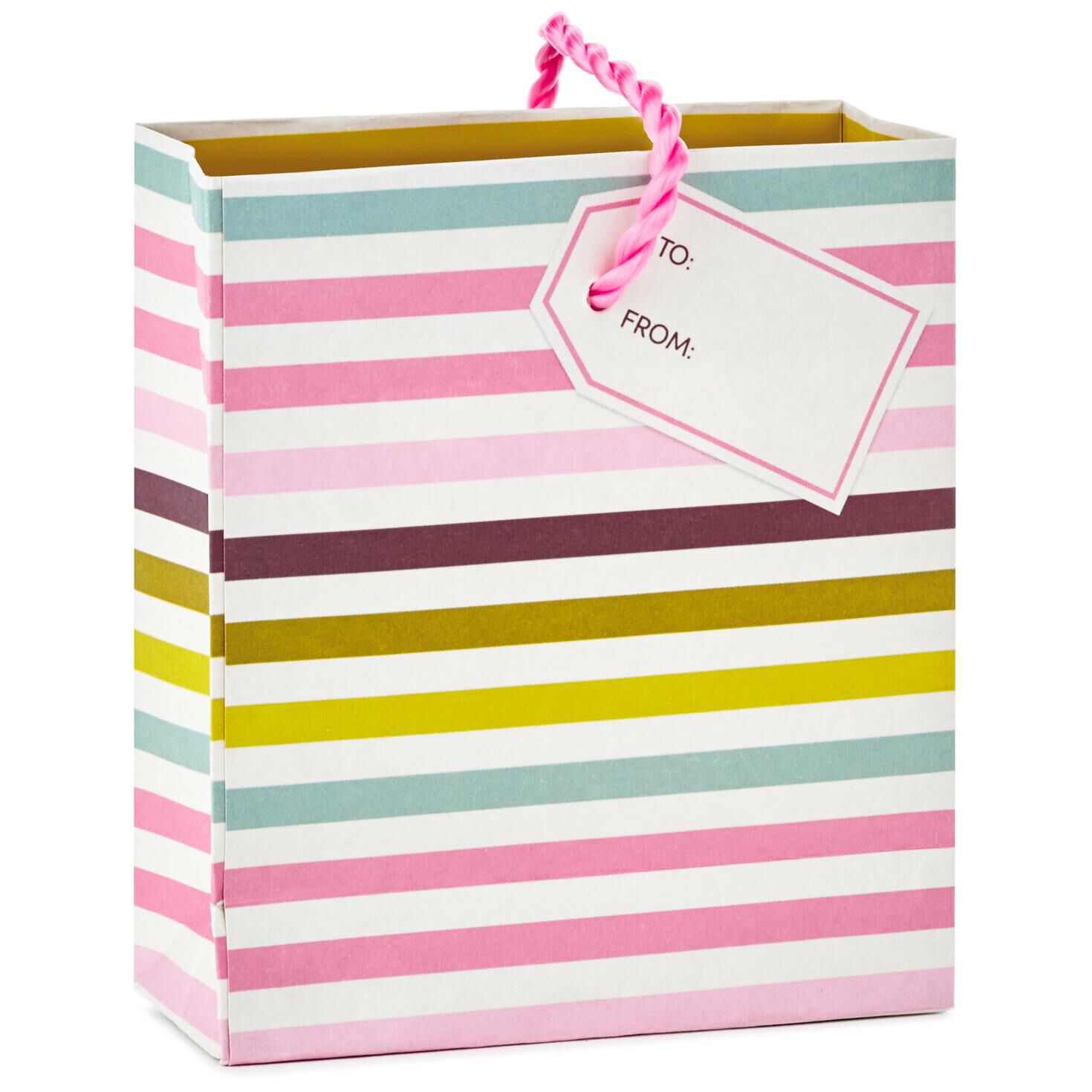 Stripes with Flower Gift Card Holder Mini Bag, 4.5" for only USD 2.99 | Hallmark