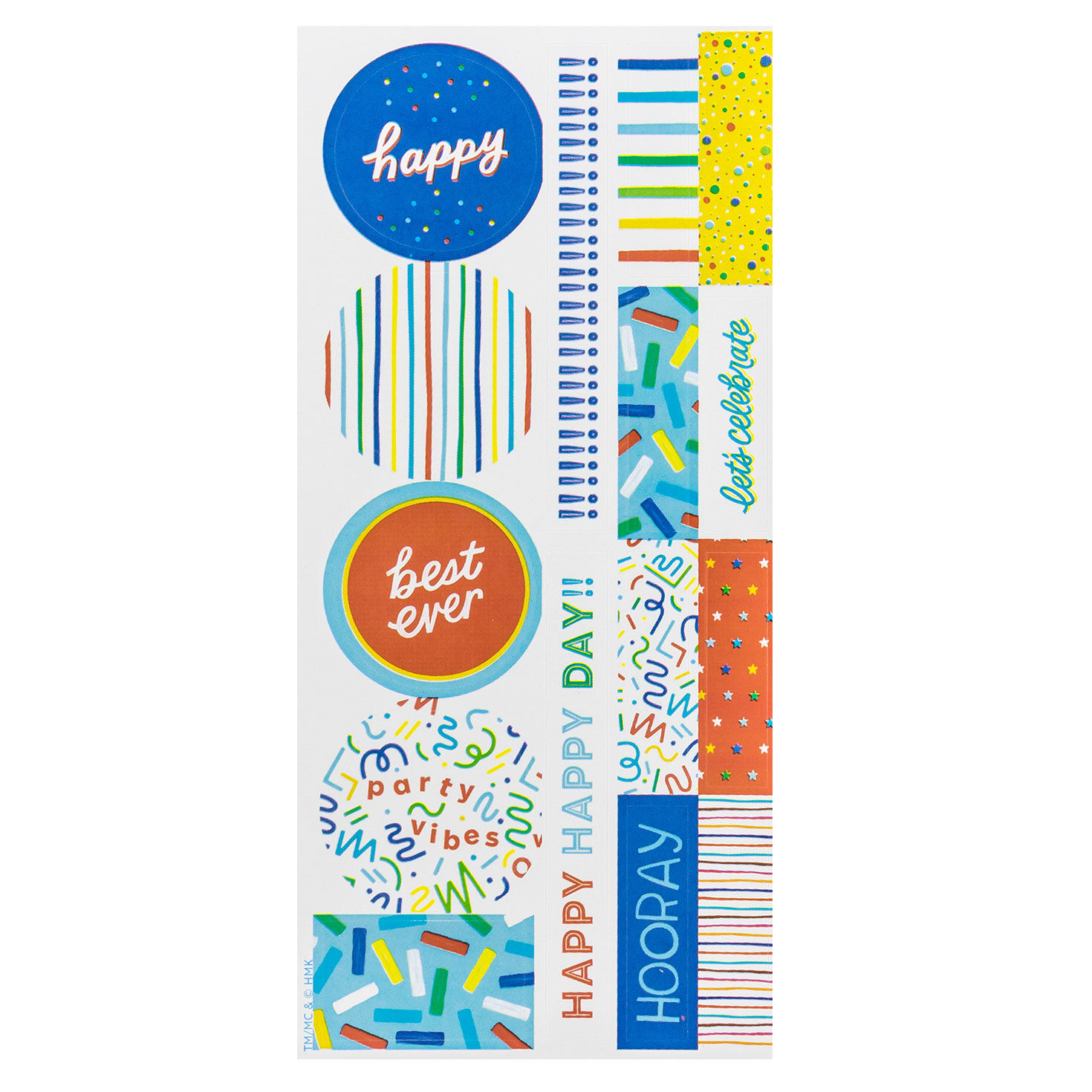 Primary Color Polka Dots Tissue Paper With Stickers sticker front image number 5