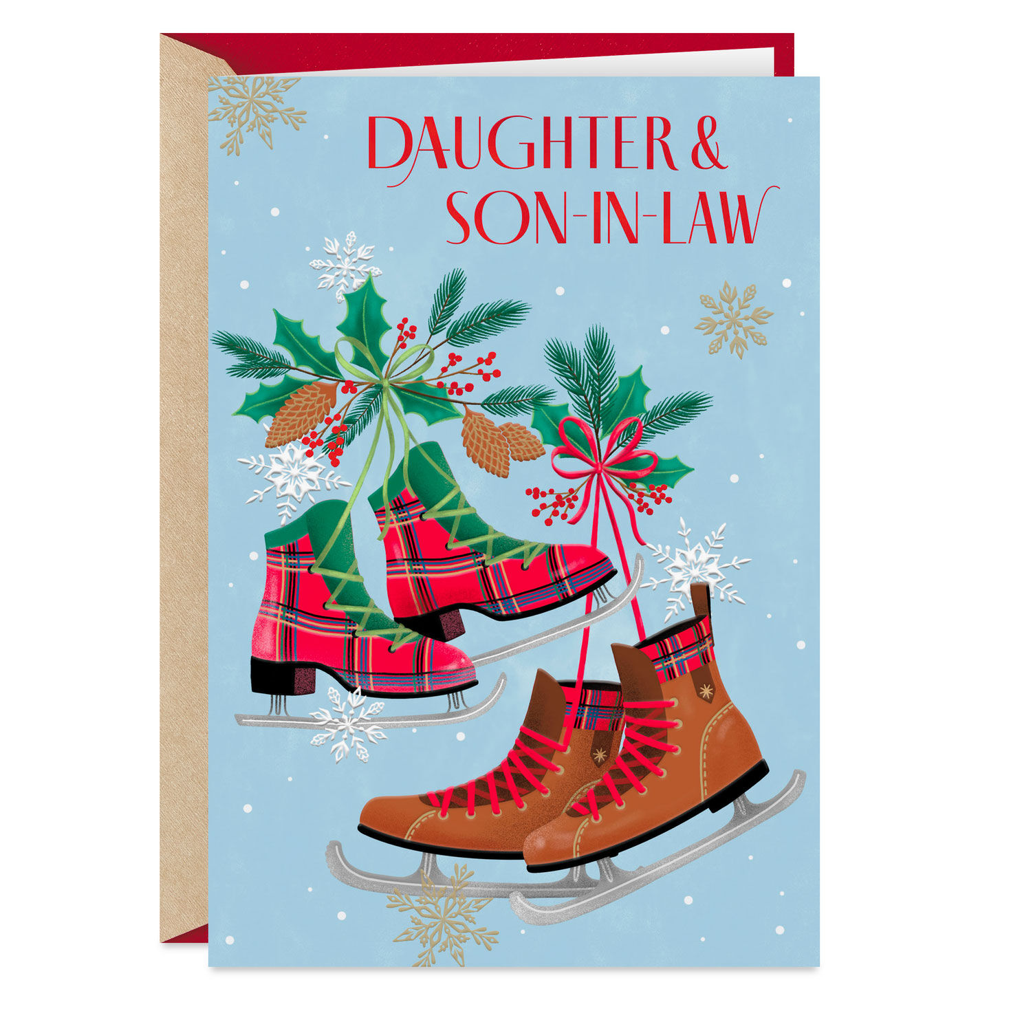 Warm and Happy Moments Christmas Card for Daughter and Son-in-Law