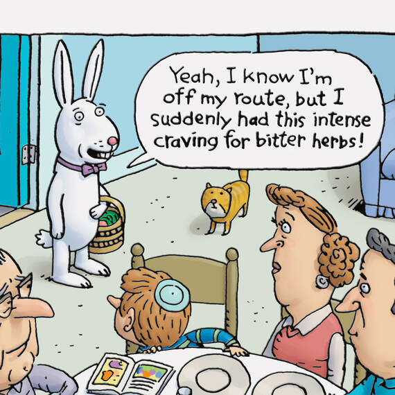 Hungry Easter Bunny Funny Passover Card, , large image number 4