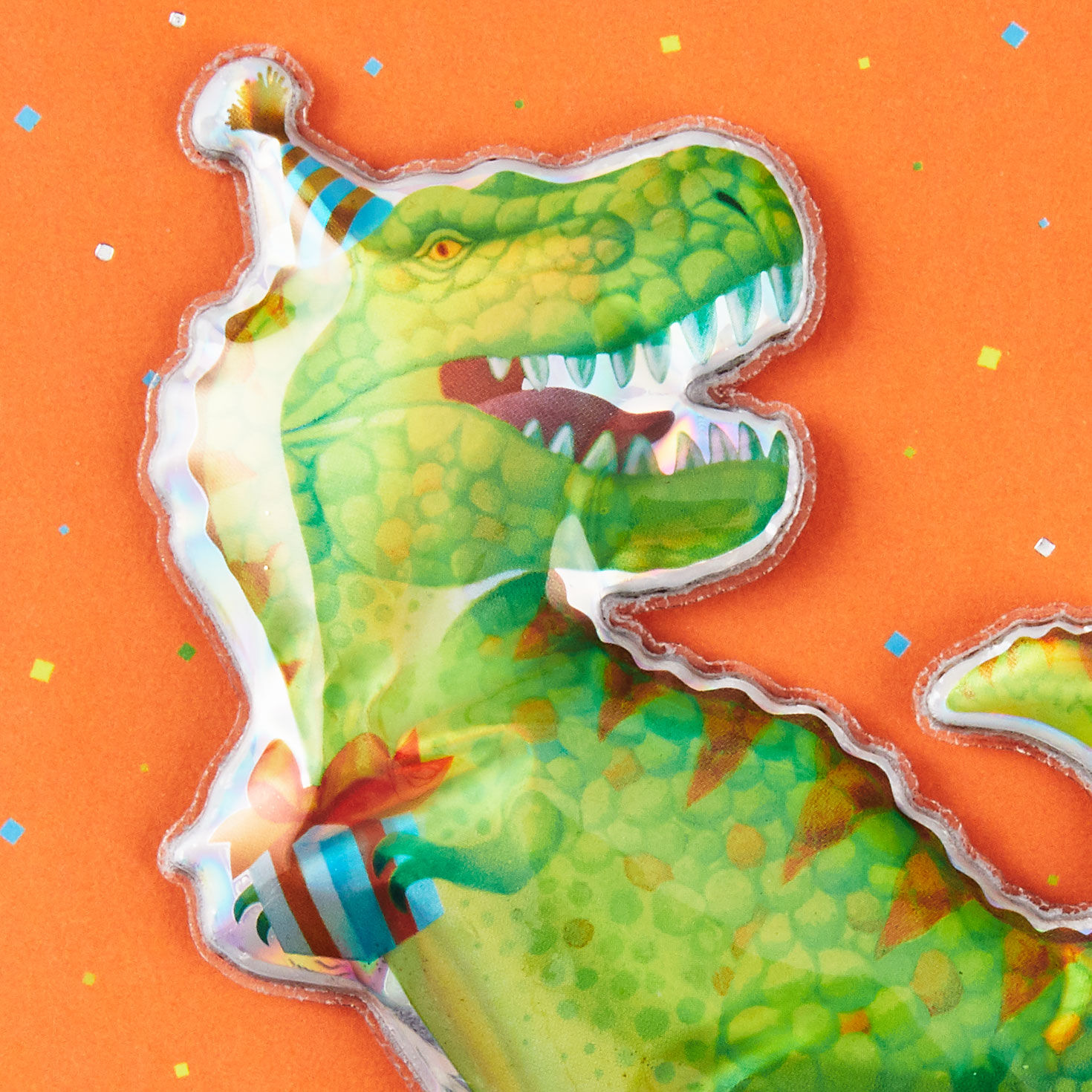 Dimensional Dinosaur Birthday Card Card Front Detail image number 4