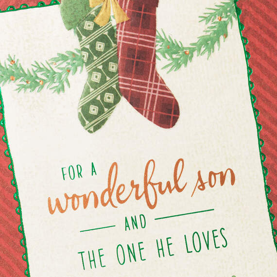 For a Wonderful Son and the One He Loves Christmas Card, , large image number 4
