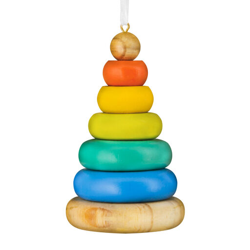 Stacking Rings Baby Toy Wood Hallmark Ornament, 