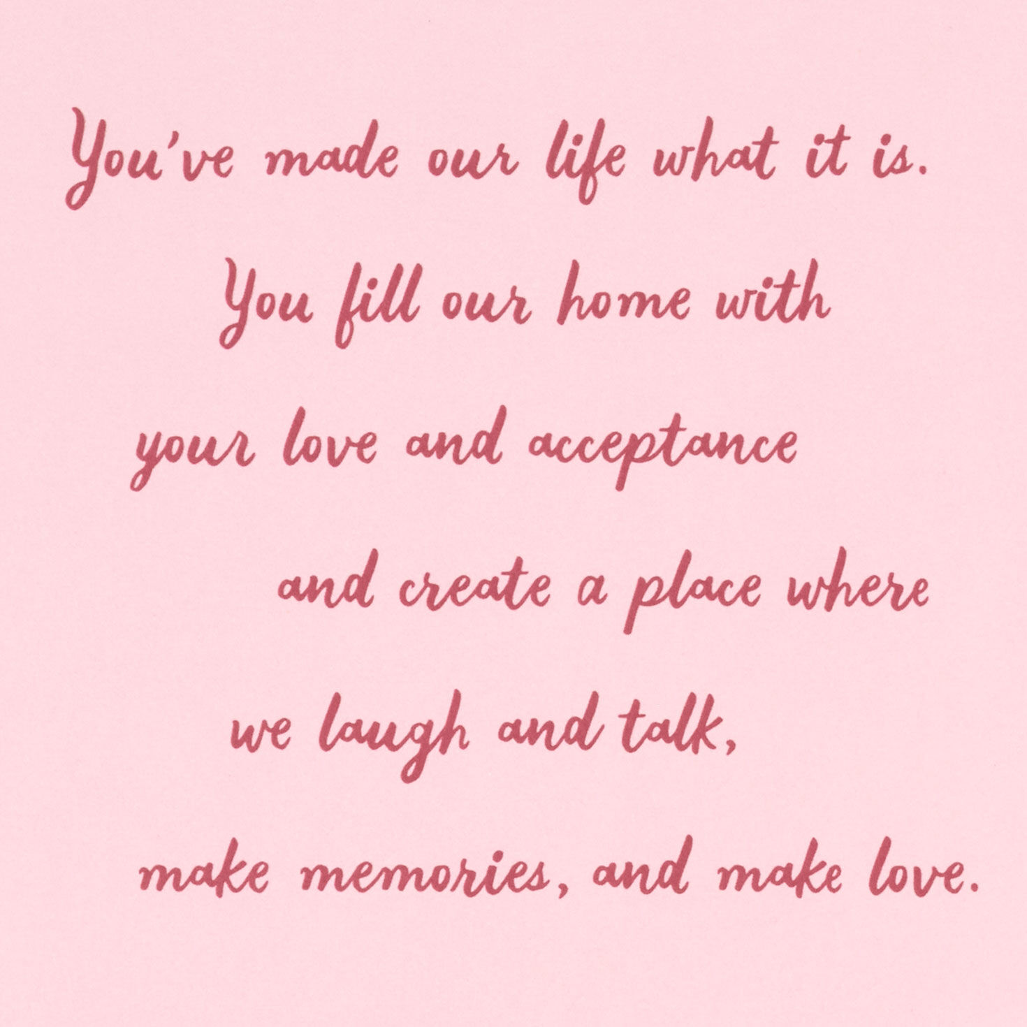 Pink and Blue Hearts Wife Valentine's Day Card Sentiment image number 2