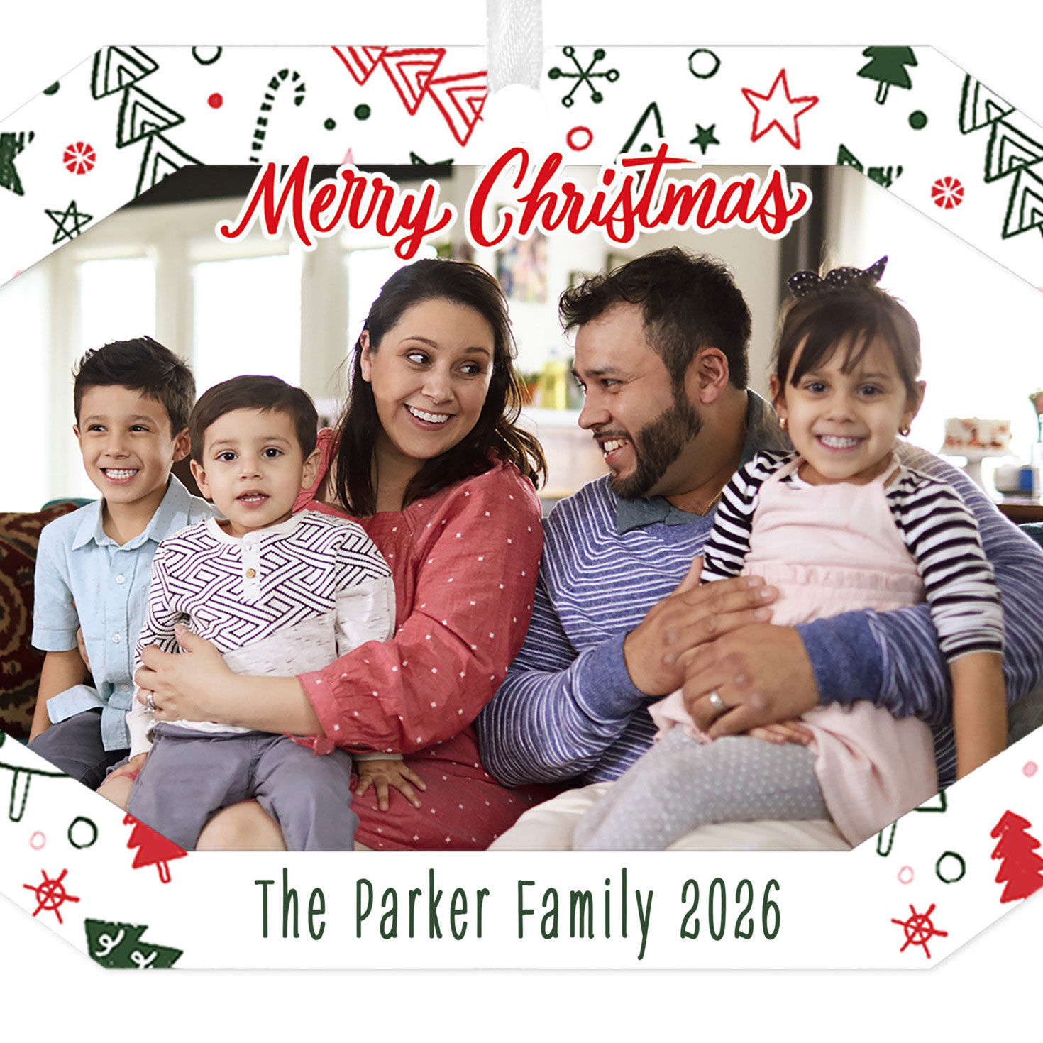 Festive Fun Metal Personalized Ornament, Custom Photo and Text for only USD 17.99 | Hallmark