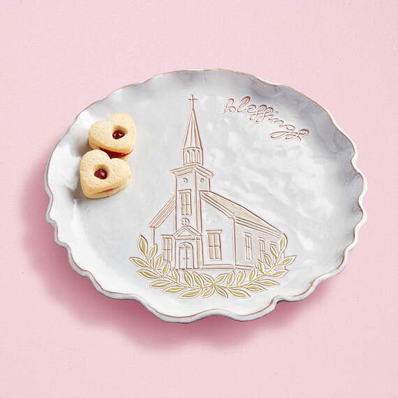 Mud Pie Church Blessing Fluted Platter, , large image number 2