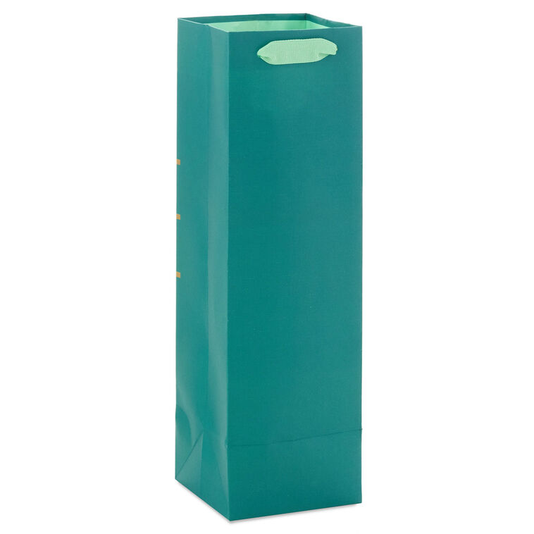 Cheers on Green Wine Gift Bag back image number 6