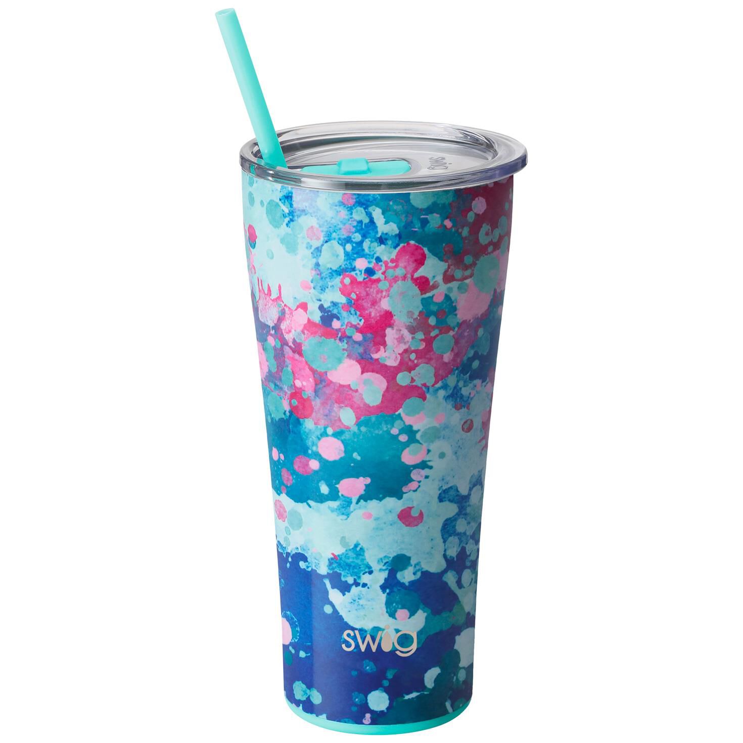 32 oz tumbler with lid and straw