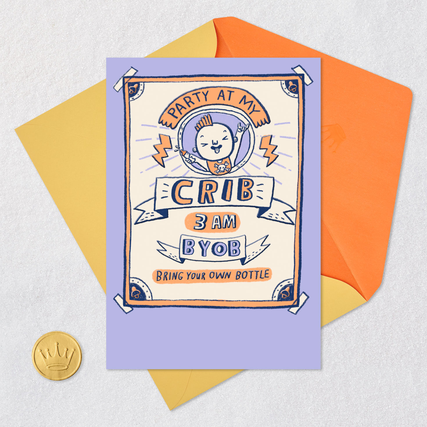 Party at My Crib Funny New Baby Card for only USD 4.49 | Hallmark