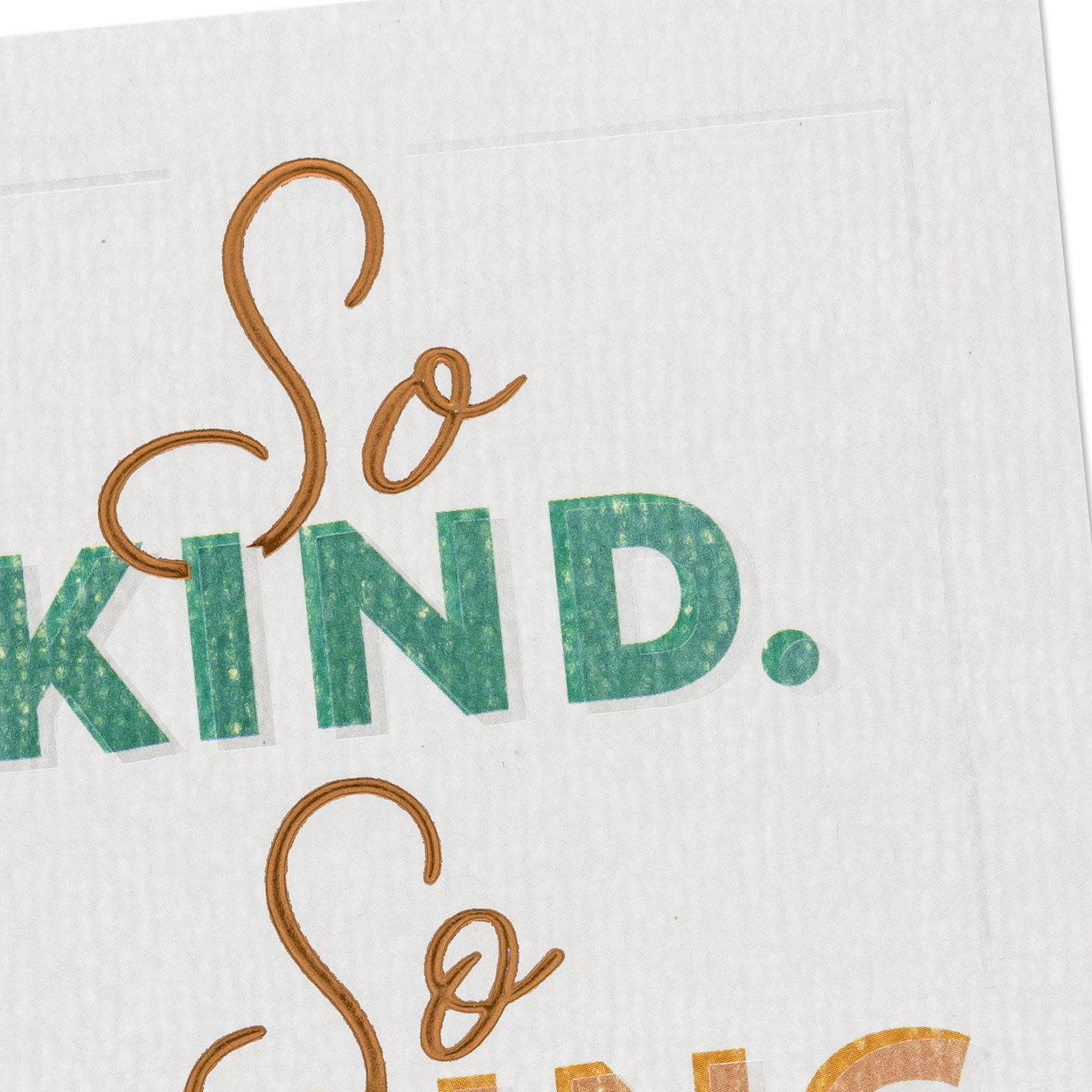 Bronze on Cream Thank You Card Card Front Detail image number 4