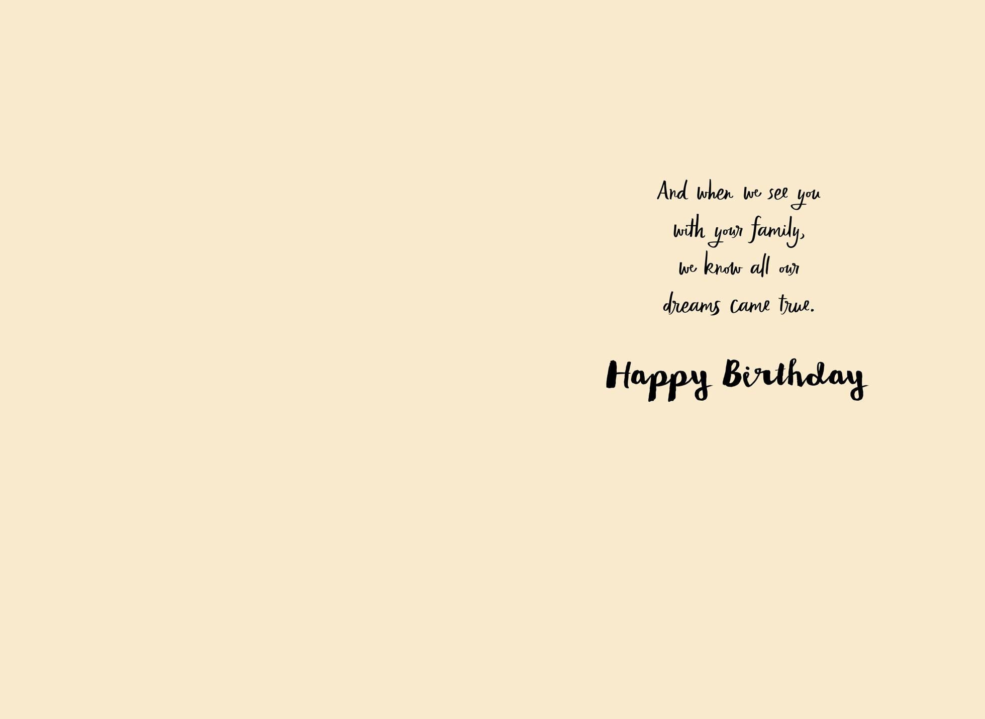 All Our Dreams Came True Leaves Birthday Card for Son