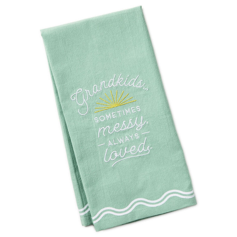 Grandkids Messy and Loved Tea Towel, 18x26