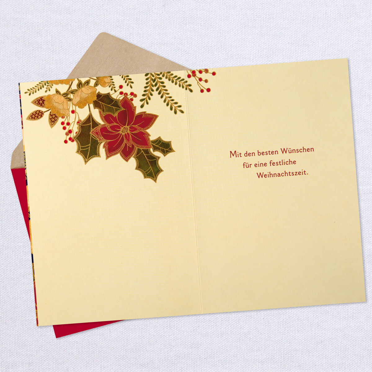 Festive Holiday Wishes German-Language Christmas Card - Greeting Cards